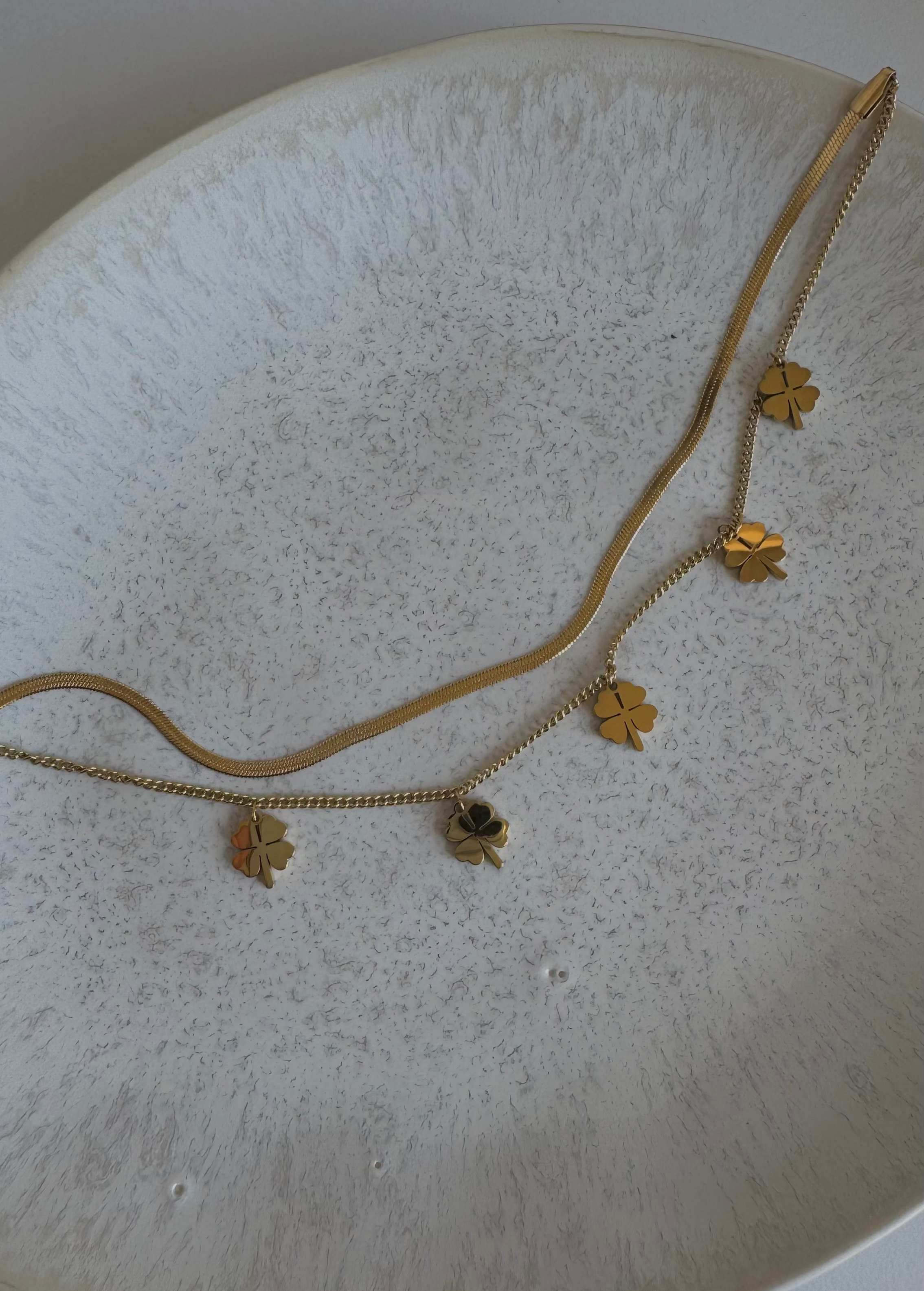Four Leaf Whisper Anklet